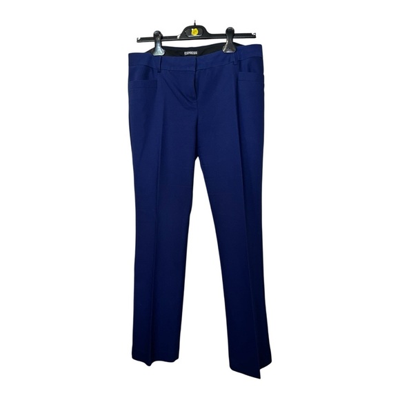 Express, The Colimnist, Trousers Women’s Blue EUC Size 10 straight leg mid rise - Picture 2 of 12